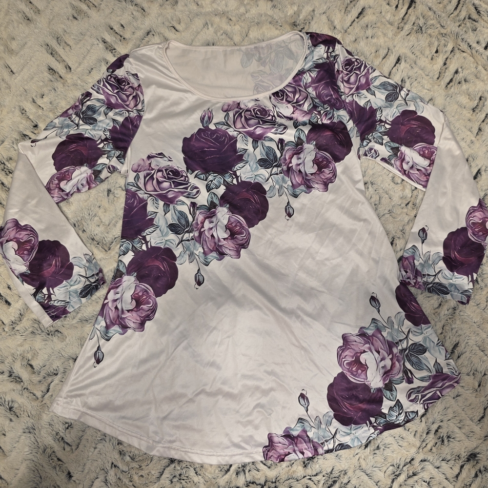 Shein Floral Long Sleeve Women's Top